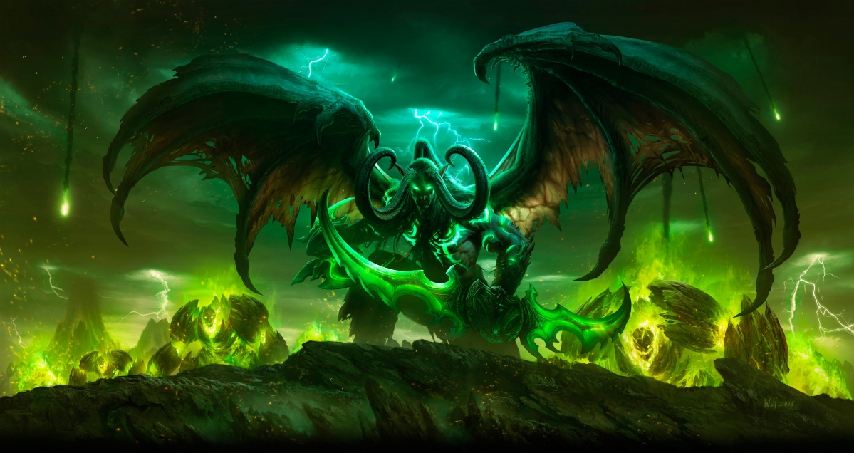 World of Warcraft Illidan 5K game wall