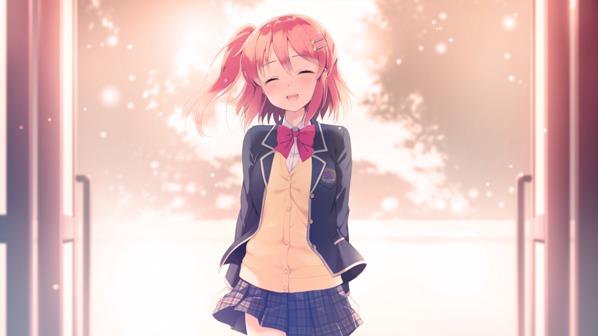 Cute School Uniform Girls 4K Anime Wallpaper