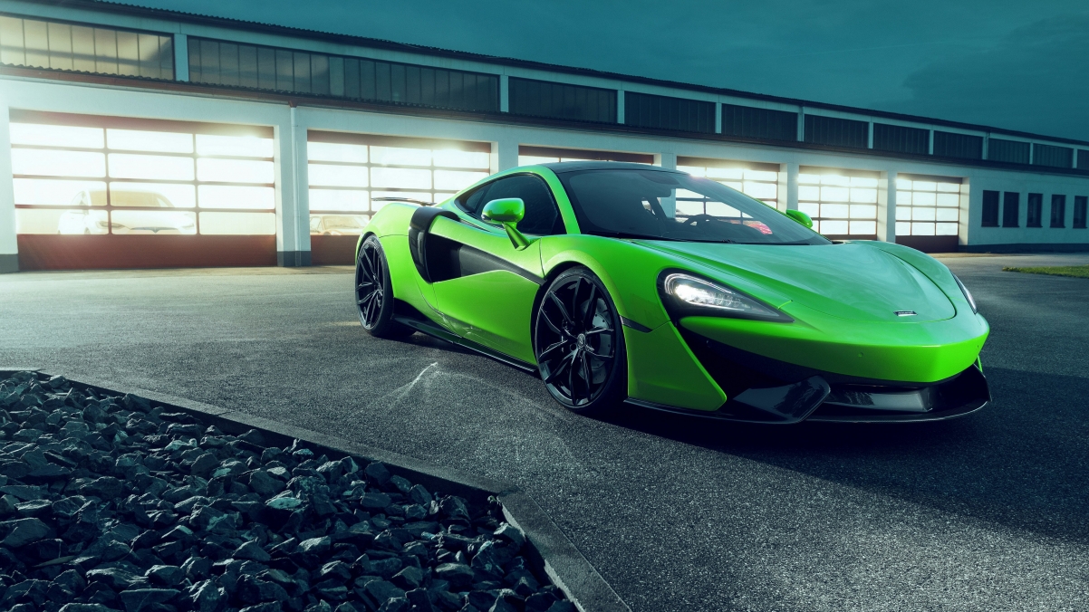 McLaren 570gt green sports car 4K