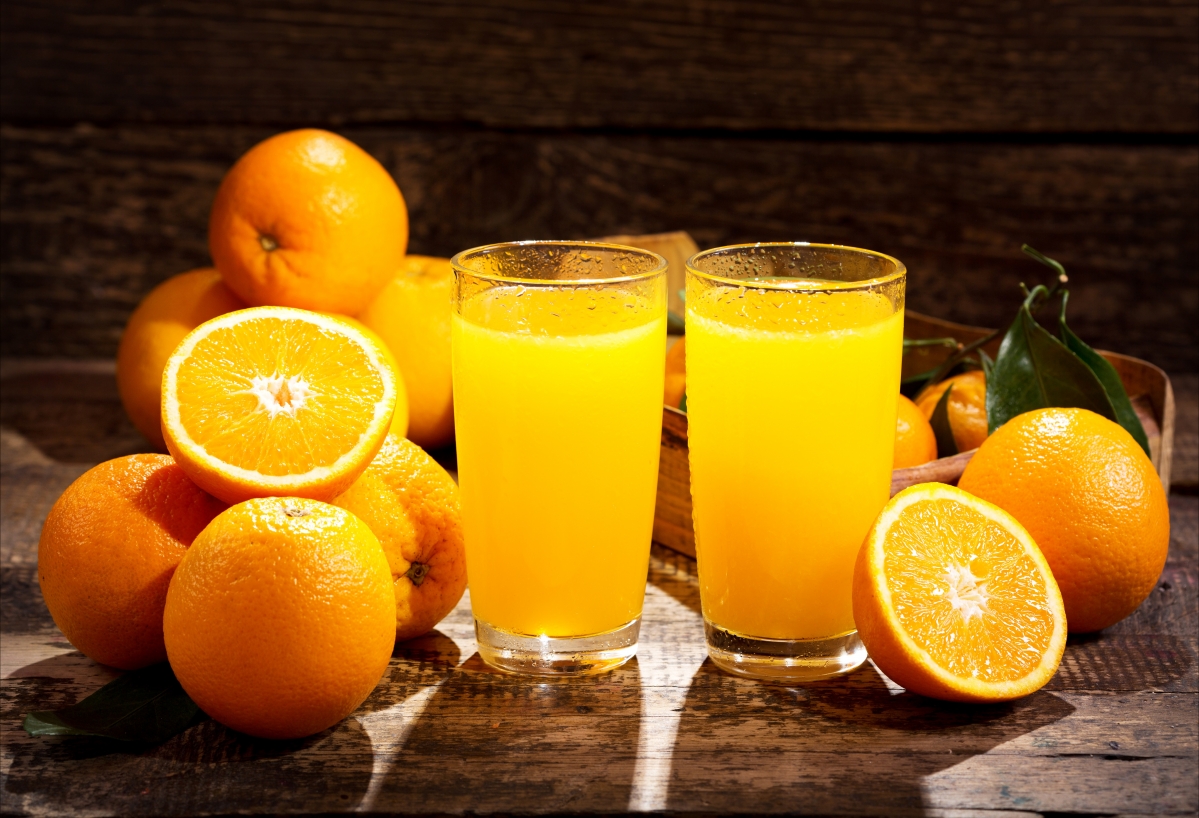 Orange juice glass fruit