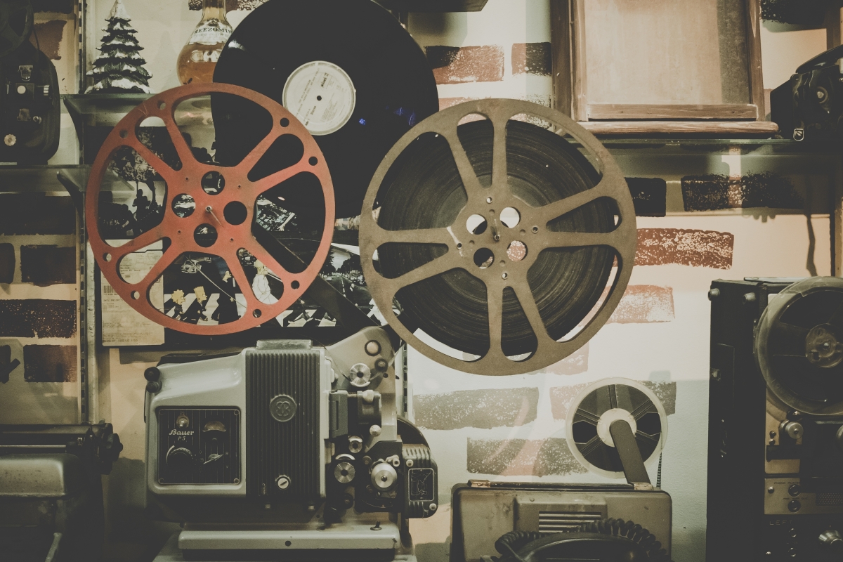Movie theater retro projector picture