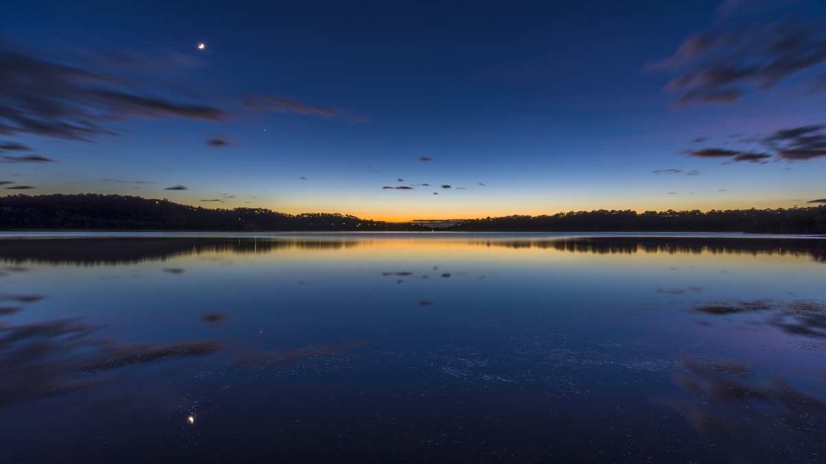Nature lake dusk australia