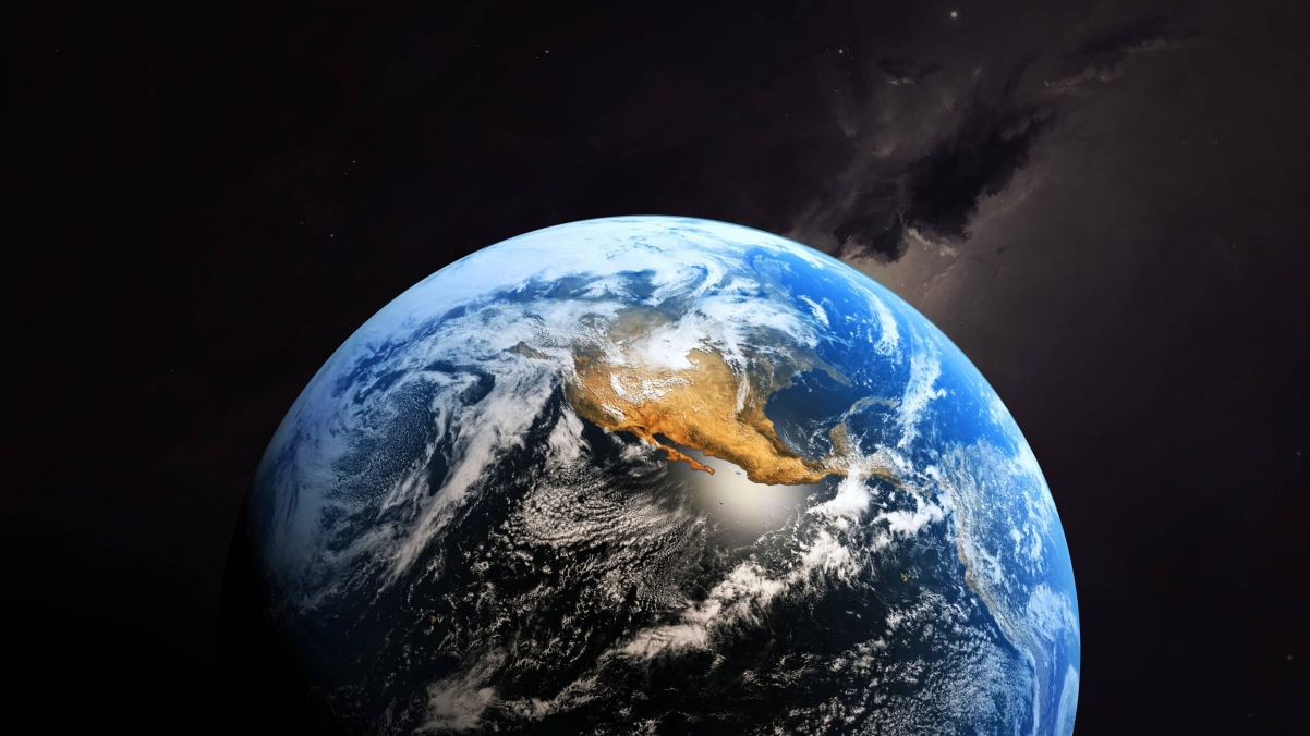Cloud Earth Space Starry Sky 4K Wall