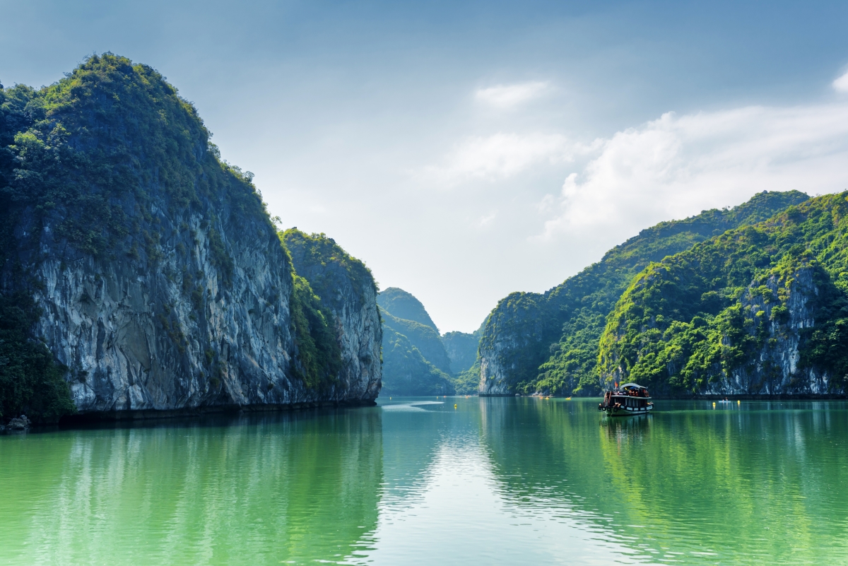 Vietnam bay natural sea rocks