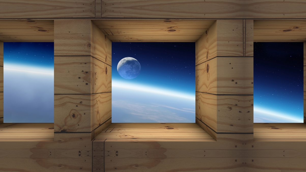 Moon and Earth view space 5K