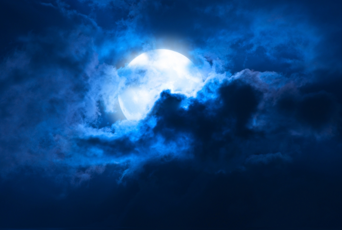 Moon moonlight night 4K landscape wall