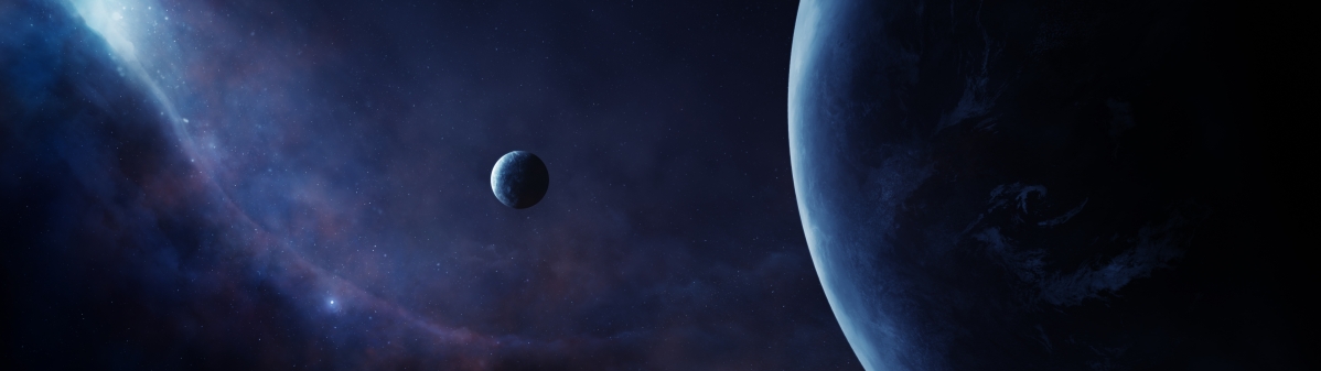 Universe planet starry sky 7680x2160 high