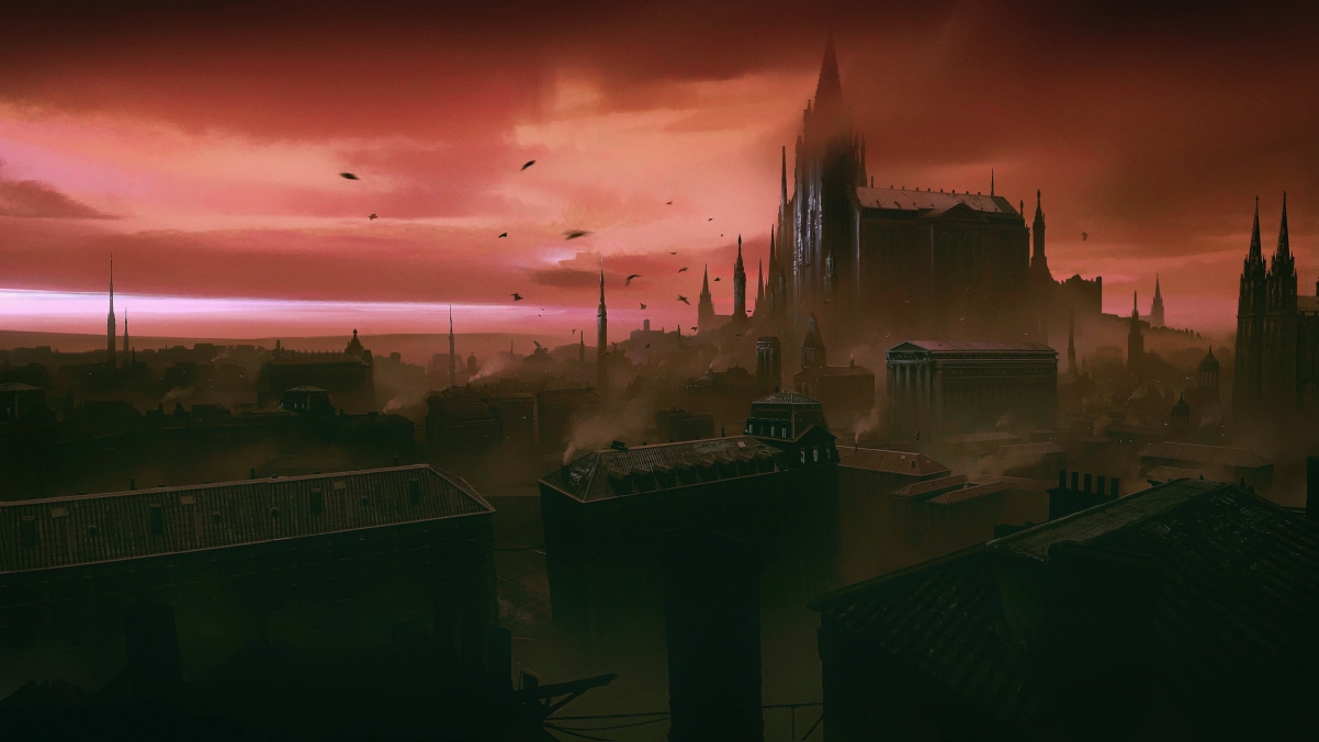 Dark Gothic Architecture Fantasy City