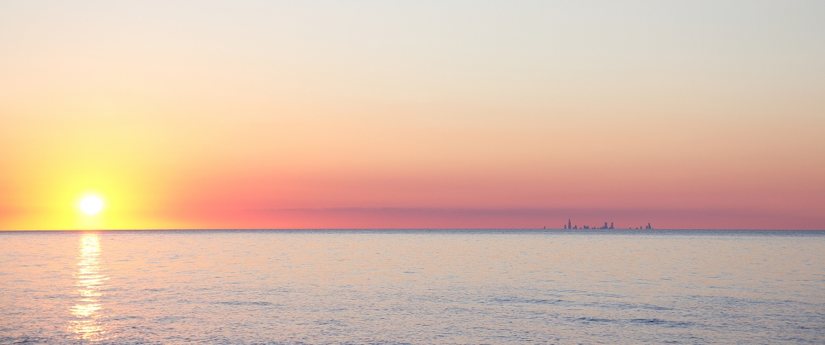 Indiana Beach Sunset 3440x1