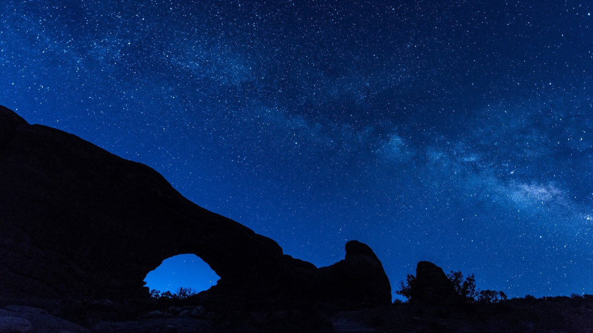 Milky Way Arched Cave Utah