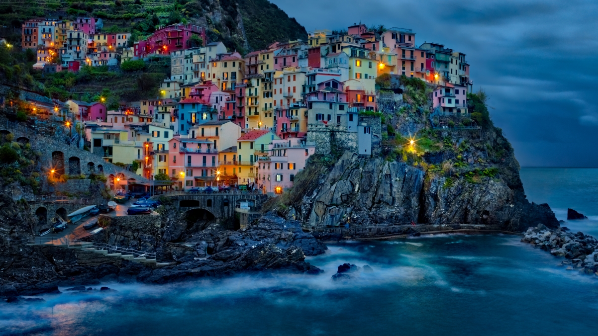 The wind is falling in the Cinque Terre, Italy