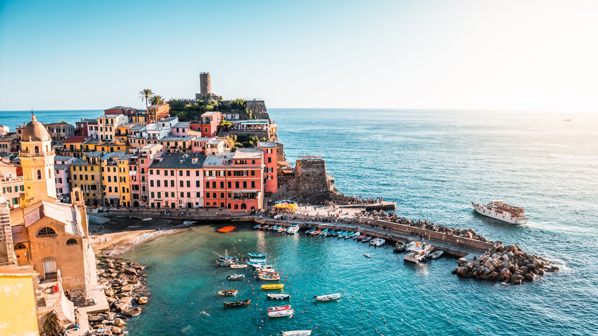 Beautiful seascape of Cinque Terre, Italy