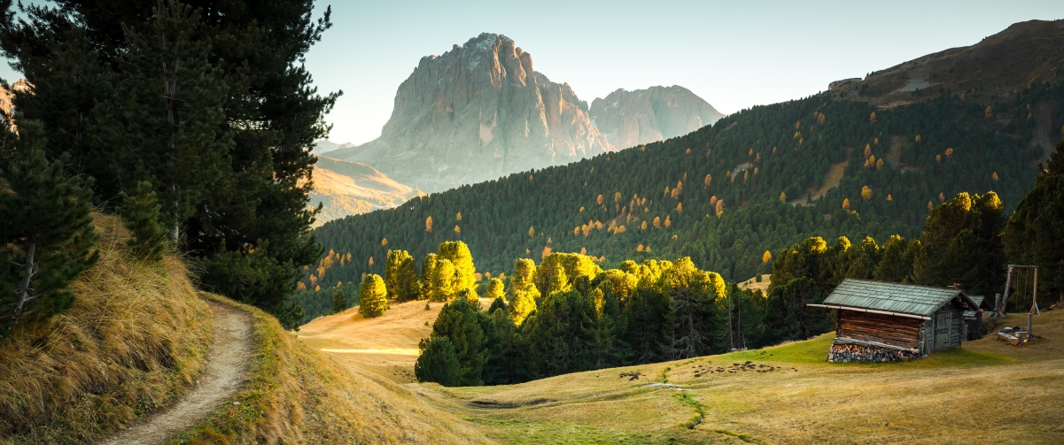 Beautiful autumn day near Italy
