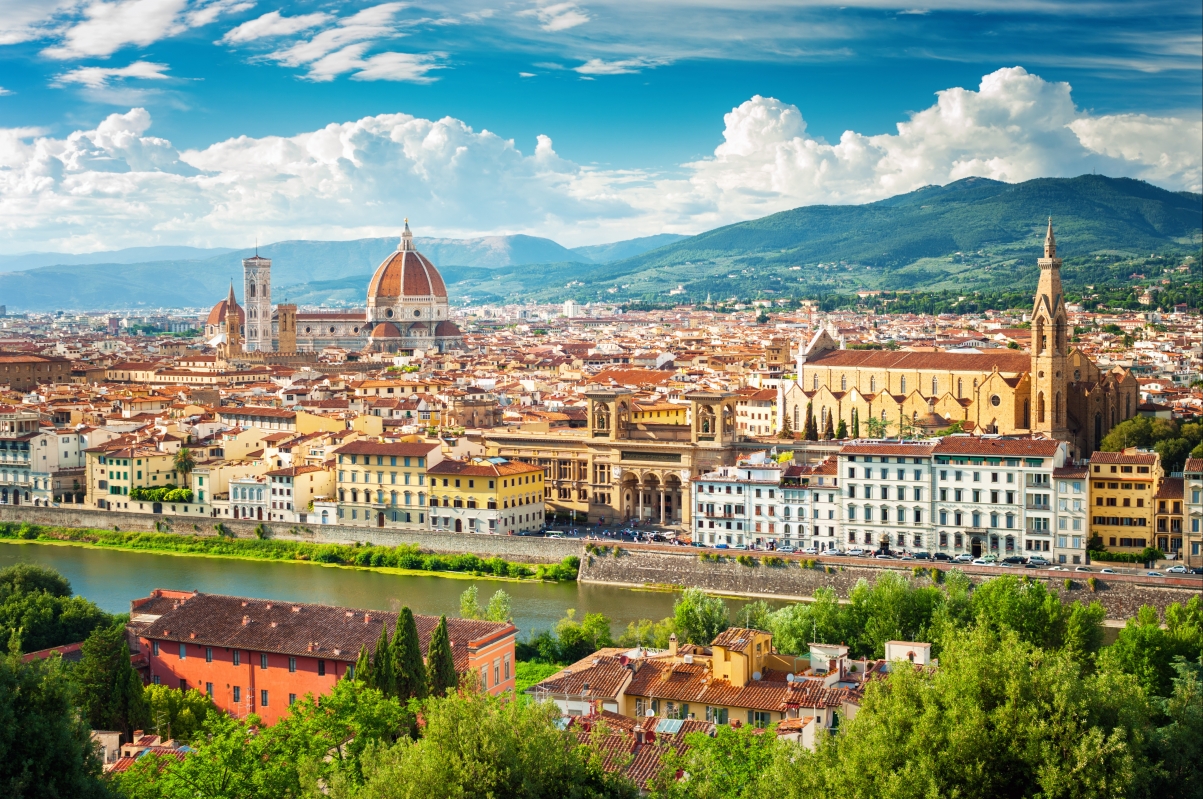 4K landscape wall in Florence, Italy