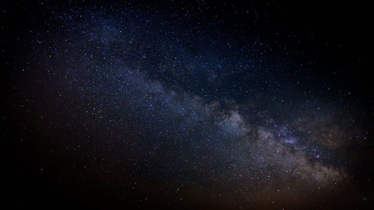 Night starry sky landscape 3840x2160 wall