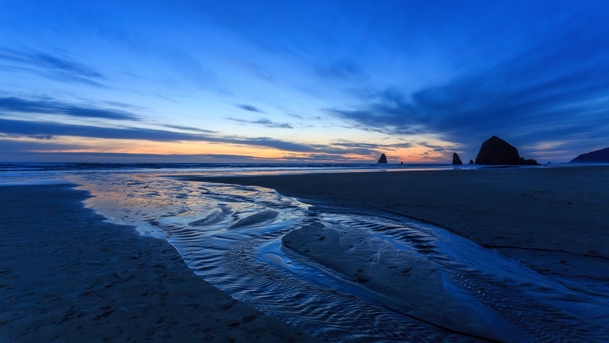 Night Caribbean Beach 4K Scenic Wall
