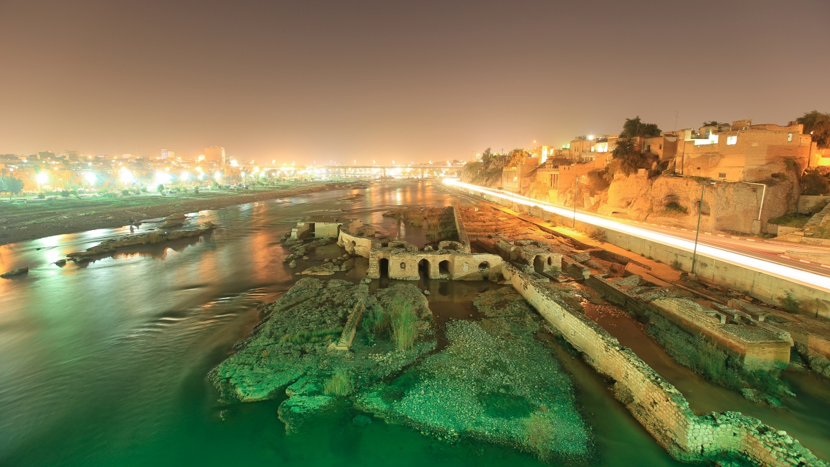 Night city lights lane scenery 4k