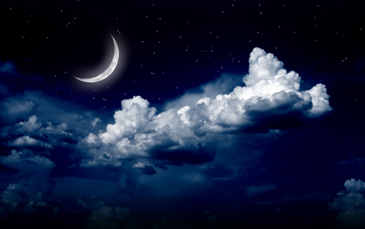 Night moon moon bright moon cloud