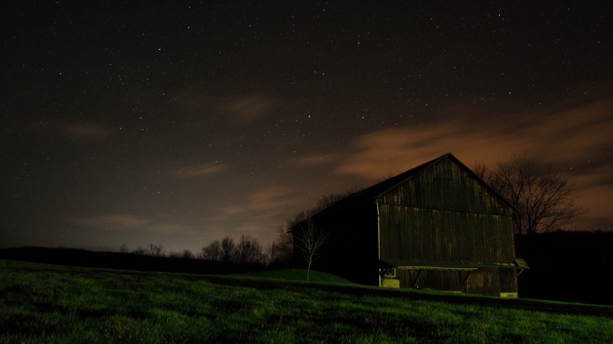Night Starry Ranch House 4K