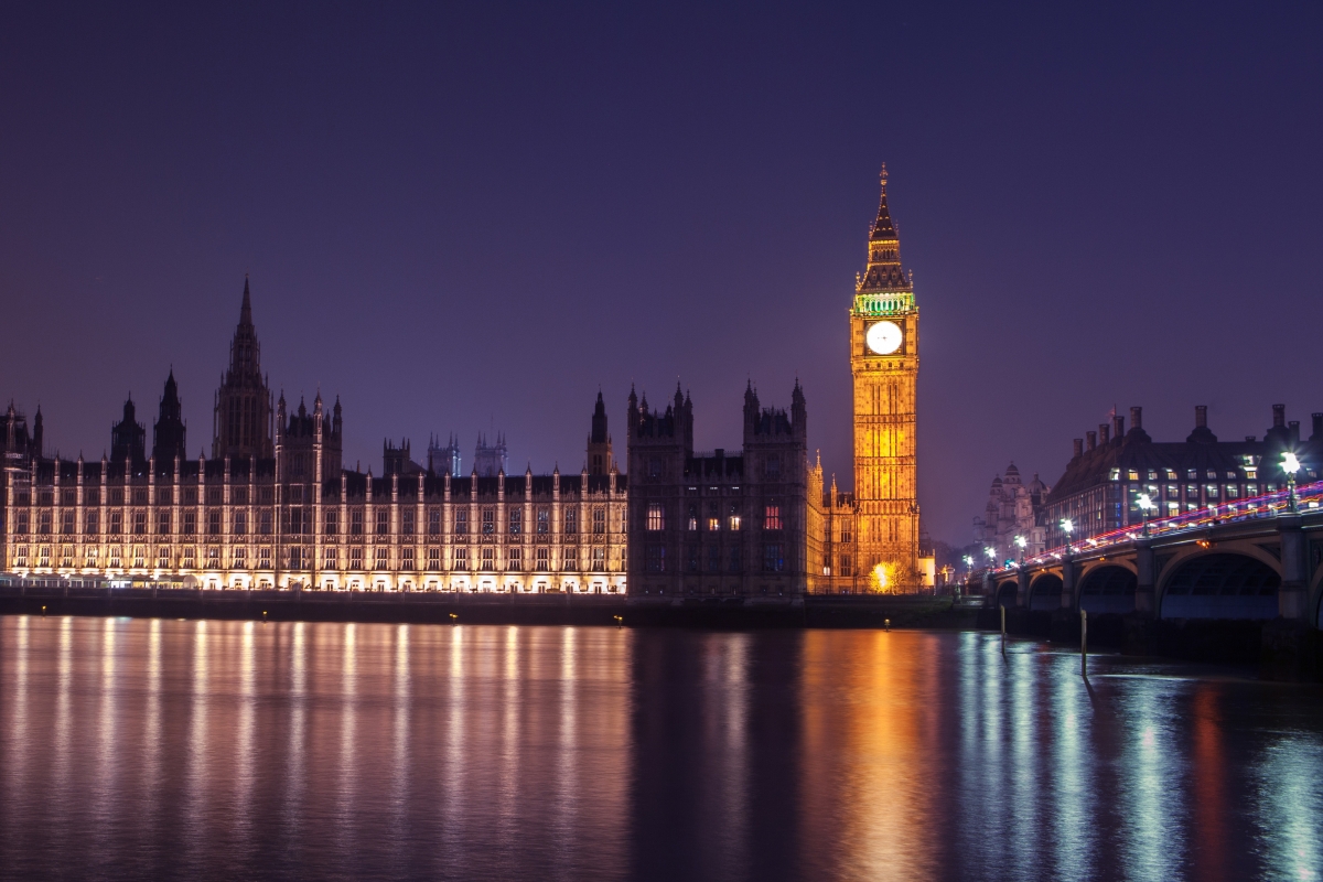Night London Westminster 4K
