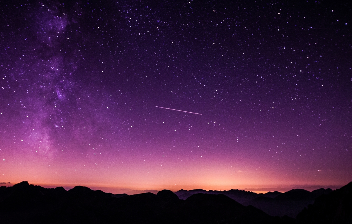 Night sky landscape 4K wallpaper