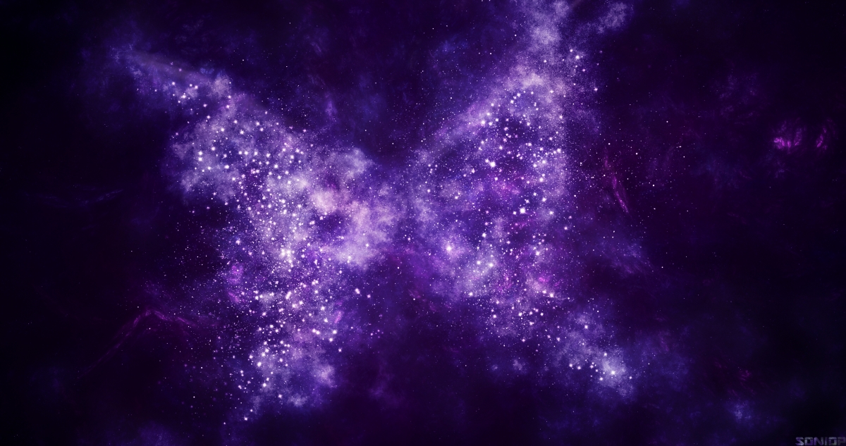 Starry sky, butterfly galaxy 4K HD wallpaper