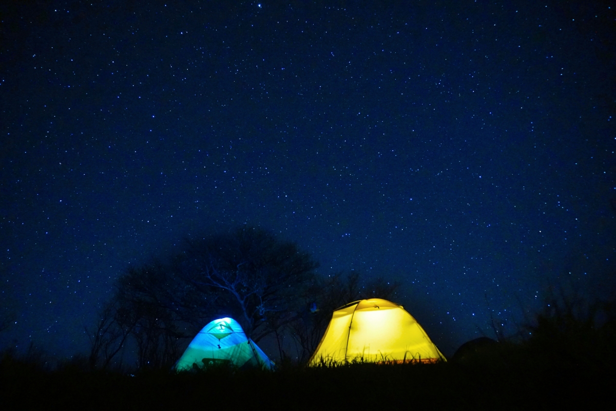 Starry sky tent night interstellar 6K