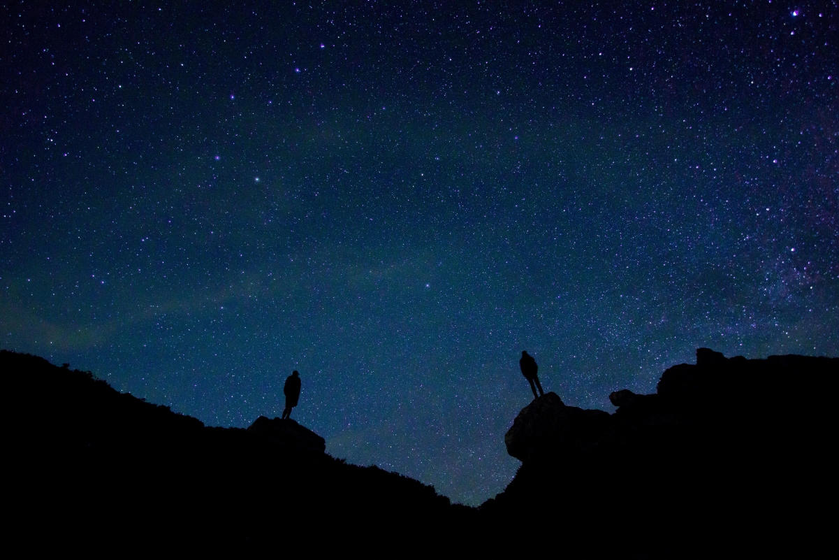 Starry sky people 4K landscape photography pictures