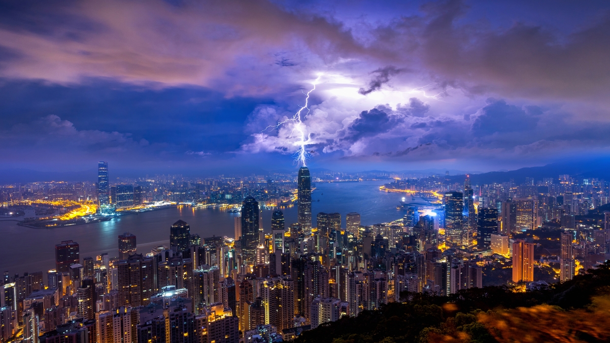 Hong Kong Night Scenery 4k HD Wallpaper