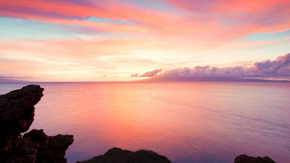 4K landscape of the coast of Maui, Hawaii