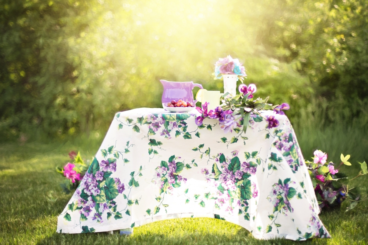 Summer still life garden outdoor tea