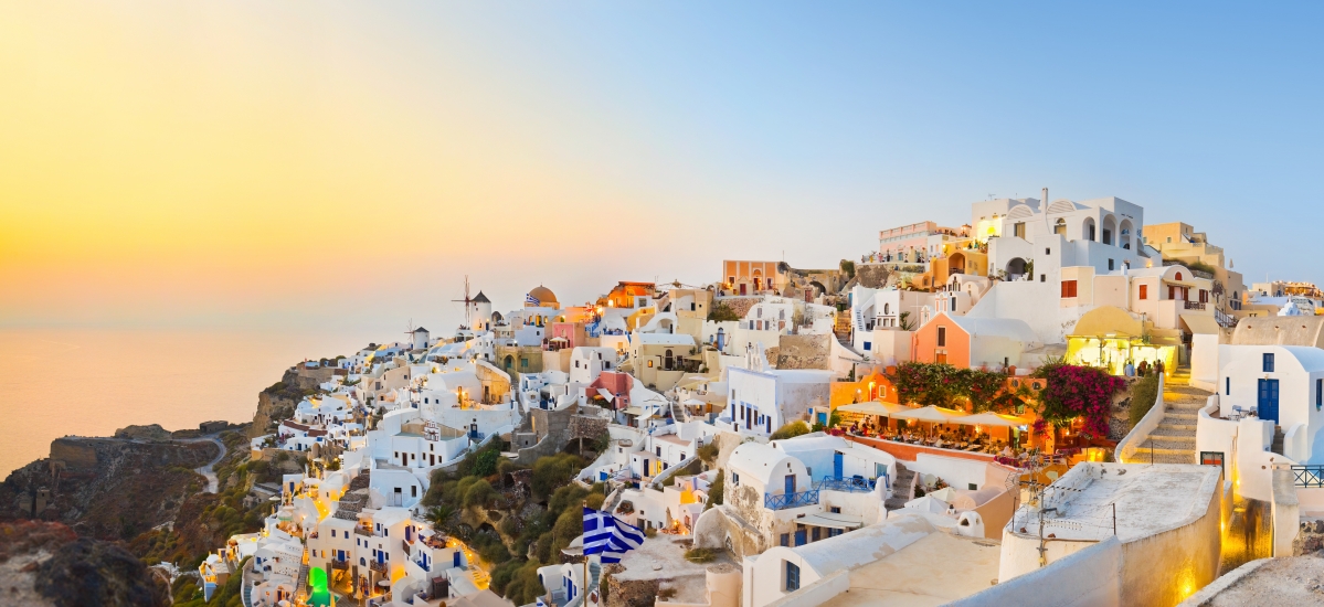 Landscape 5K wall of Santorini island, Greece
