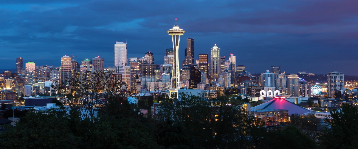 Seattle downtown dusk scenery 34