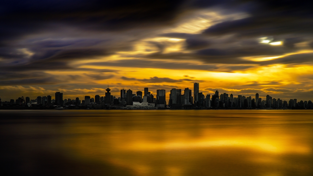 Mysterious clouds in downtown Vancouver