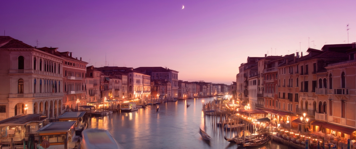 Venice Night View 3440x1440 Wallpaper