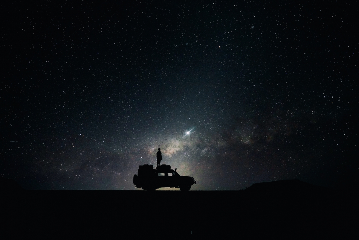 Night star starry sky station wagon