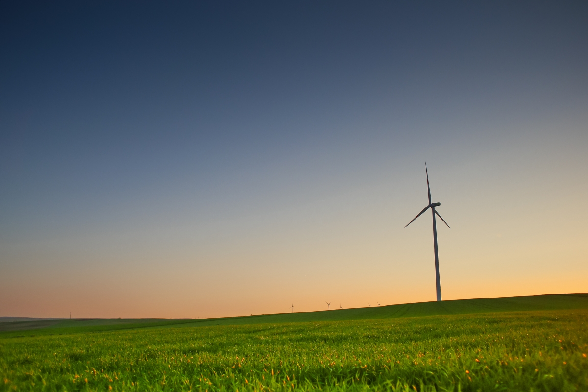 Night scenery windmill 4K landscape wall