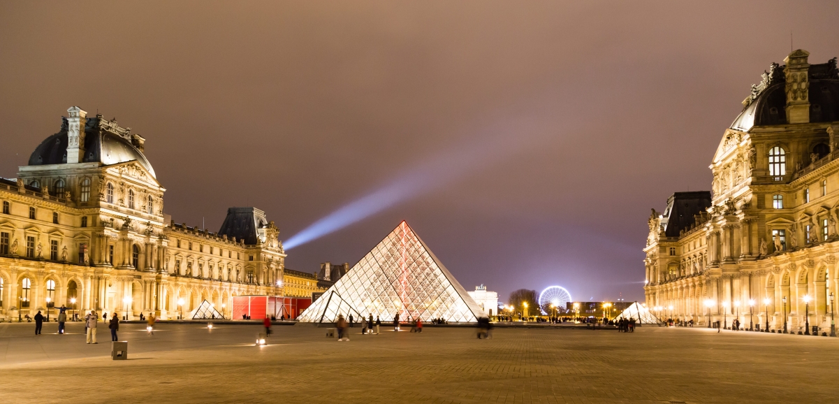 Evening scenery of squares in foreign cities