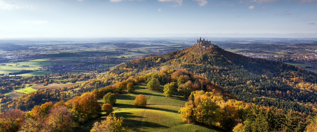 Fairy tale castle landscape 3440x1440 wall