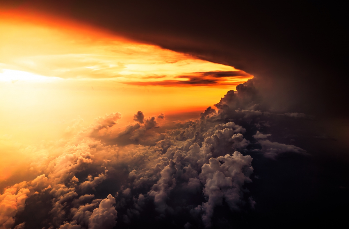 Sky clouds dark clouds darken 4K wind