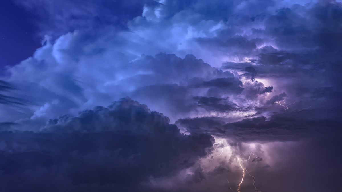 Sky storm lightning cloud 6k wind