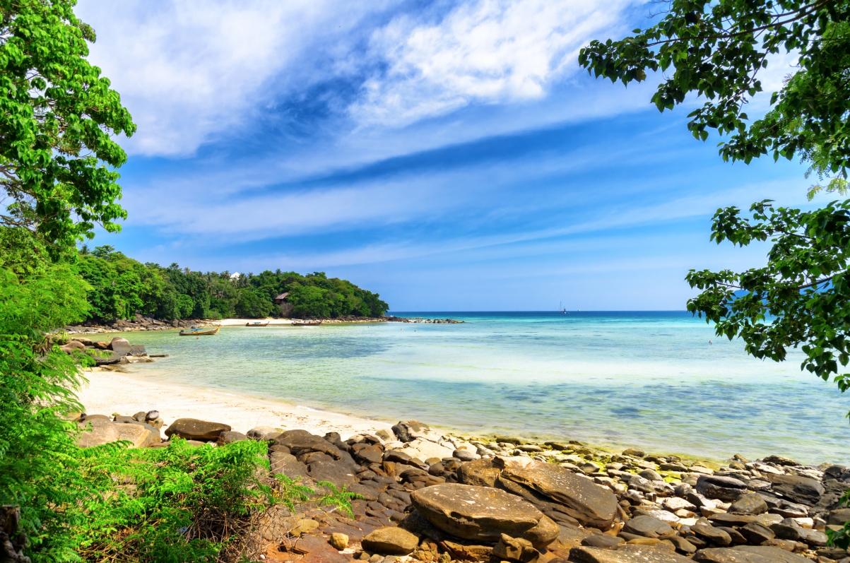 Sky boat sea beach sandy beach