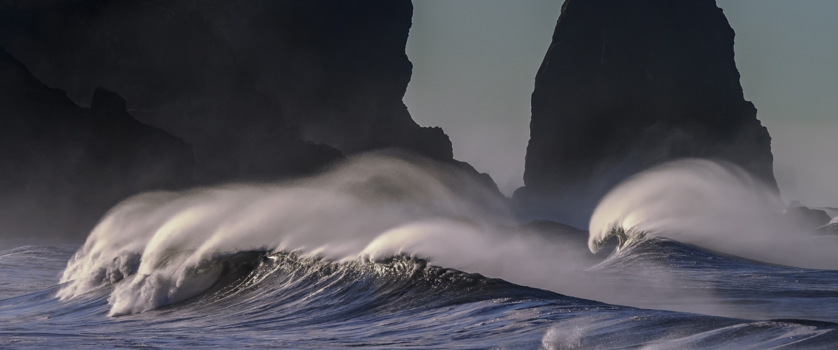 Pacific Coast Waves Scenery 3440
