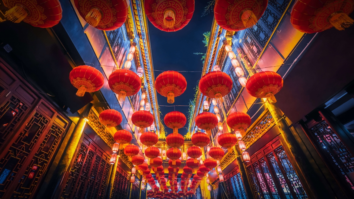 Sichuan Chengdu Spring Festival Lantern Festival Lights