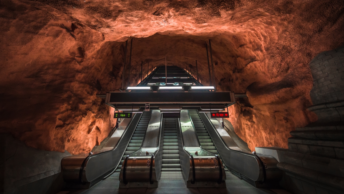 Wonderful metro station in Stockholm