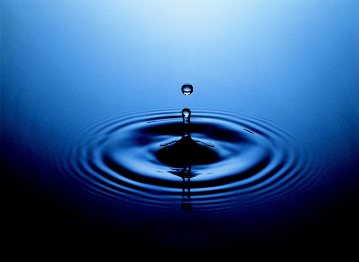 Water drops blue beautiful water wave illustration