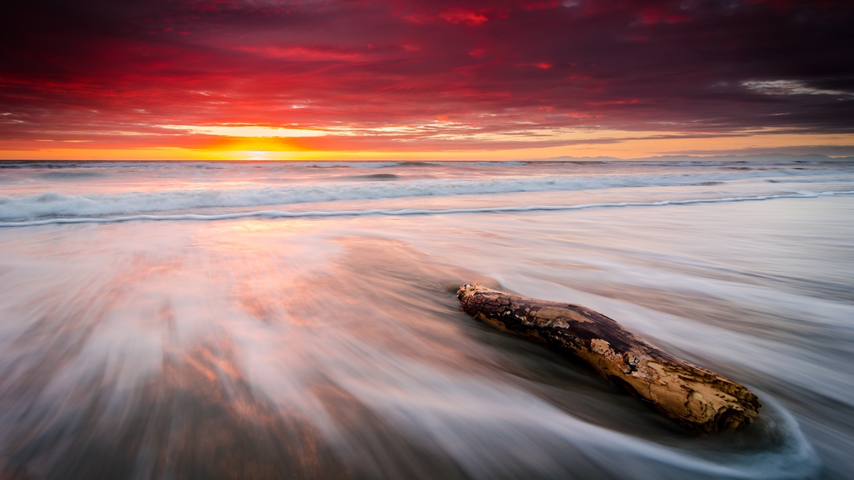 Dawn New Zealand Beach Scenery 5K Wall