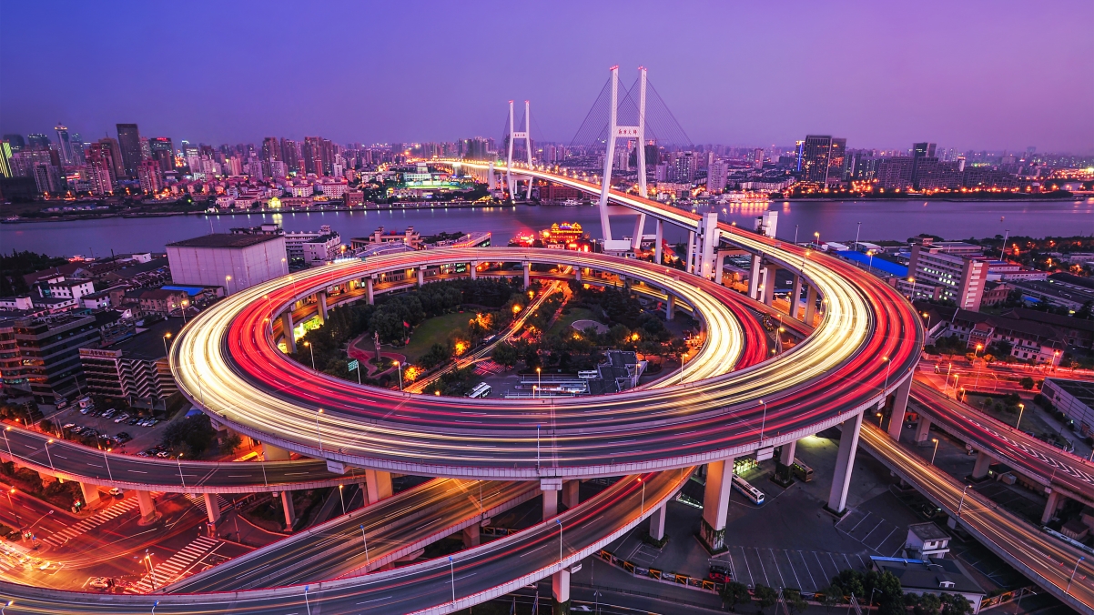 Shanghai Nanpu Bridge 4K Landscape Wallpaper