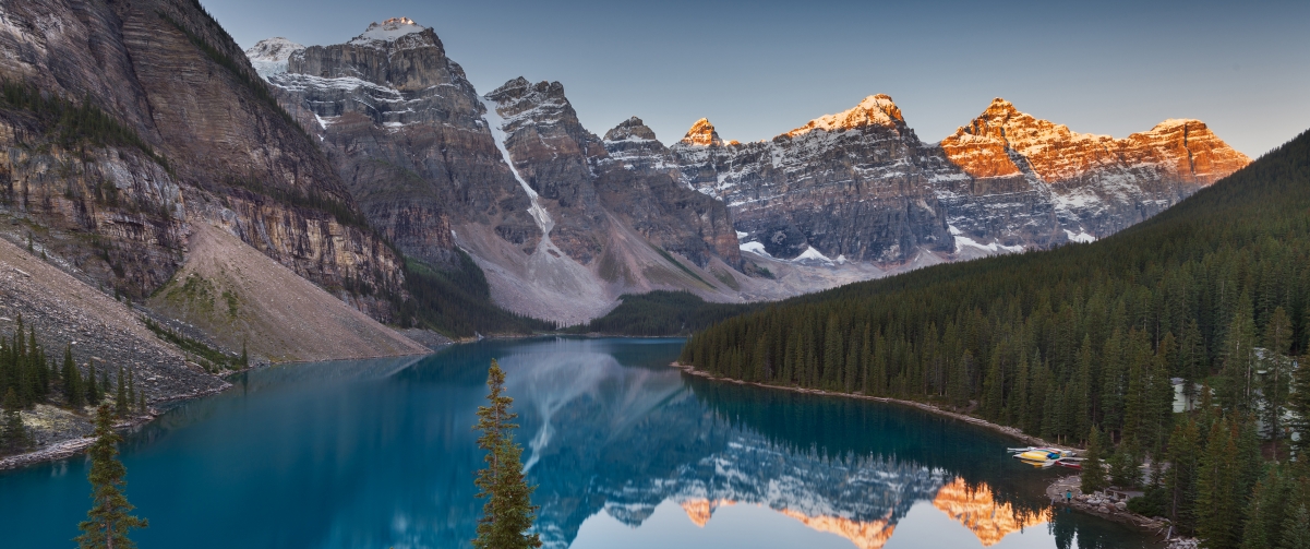 Mountain lake scenery 3440x1440 wall