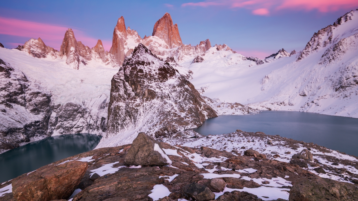 Mountain sunrise 4k landscape wallpaper